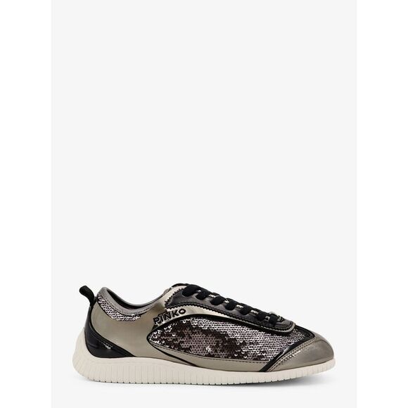 Pinko Women Reby 10 Mirror Fabric Sneakers With Sequins - Picture 1 of 5